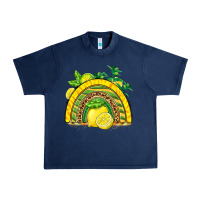 Navy lemon  rainbow Urban Heavy Tee - BarkalooDesign