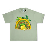 Oil Green lemon  rainbow Urban Heavy Tee - BarkalooDesign