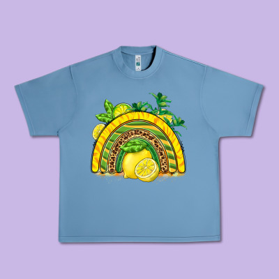 Lemon  Rainbow Urban Heavy Tee Designed By Barkaloodesign