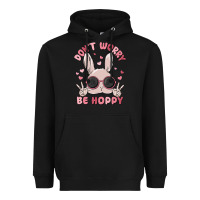 Black don't worry be hoppy Heavyweight Hoodie - MaliasSmallBusiness