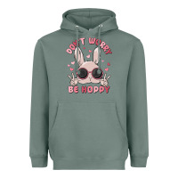 Sage don't worry be hoppy Heavyweight Hoodie - MaliasSmallBusiness