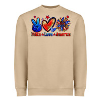 Mushroom peace love america Heavyweight Sweatshirt - Zillion Design Studio