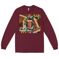 Burgundy football leopard gemstone sunflower tumbler3 Long Sleeve Tee - JahusDesignShop