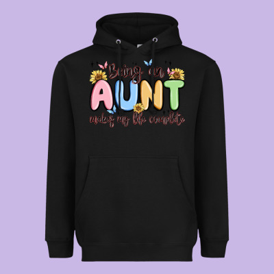 Being An Aunt Makes My Life Complete Heavyweight Hoodie Designed By Maliassmallbusiness