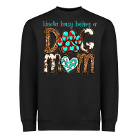 Black kinda busy being a dog mom Heavyweight Sweatshirt - texasbilliewilder