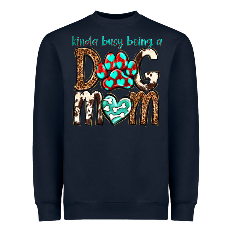 Kinda Busy Being A Dog Mom Heavyweight Sweatshirt by texasbilliewilder | Teevron