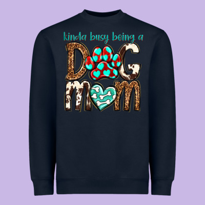 Kinda Busy Being A Dog Mom Heavyweight Sweatshirt Designed By Texasbilliewilder