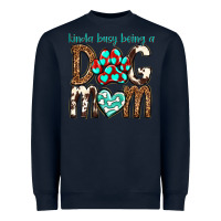 Navy kinda busy being a dog mom Heavyweight Sweatshirt - texasbilliewilder