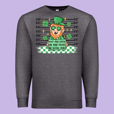 May The Luck Of The Irish Be With You Premium Sweatshirt Designed By Maliassmallbusiness