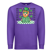 Purple may the luck of the irish be with you Premium Sweatshirt - MaliasSmallBusiness