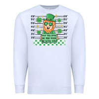White may the luck of the irish be with you Premium Sweatshirt - MaliasSmallBusiness