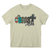 Mossy in christ alone Heavy Core Tee - RacoonDesign
