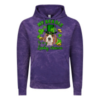 Cloud Purple st.patrick's day my beagle is my lucky charm Vintage Hoodie - RanaPortraitStore