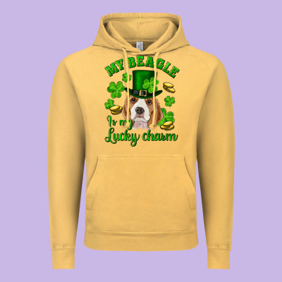 St.patrick's Day My Beagle Is My Lucky Charm Vintage Hoodie Designed By Ranaportraitstore