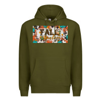 Army Green fall in love license plate Premium Hoodie - BundleAndBundleShop