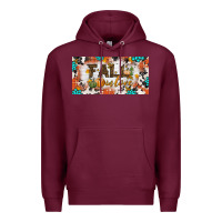 Burgundy fall in love license plate Premium Hoodie - BundleAndBundleShop