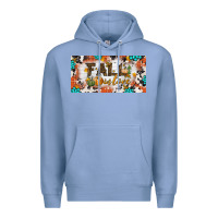 Colony Blue fall in love license plate Premium Hoodie - BundleAndBundleShop