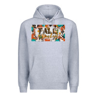 Heather Grey fall in love license plate Premium Hoodie - BundleAndBundleShop