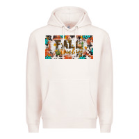 Pale Pink fall in love license plate Premium Hoodie - BundleAndBundleShop