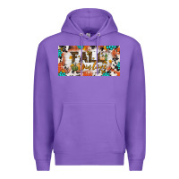 Purple fall in love license plate Premium Hoodie - BundleAndBundleShop