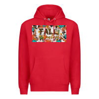 Red fall in love license plate Premium Hoodie - BundleAndBundleShop