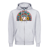 Baseball Rainbow Zipper Hoodie | Teevron