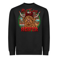 Black Highland Heifer Christmas Heavyweight Sweatshirt - RanaPortraitStore