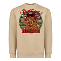 Mushroom Highland Heifer Christmas Heavyweight Sweatshirt - RanaPortraitStore