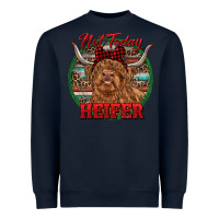 Navy Highland Heifer Christmas Heavyweight Sweatshirt - RanaPortraitStore