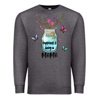 Charcoal Heather mama preview costom name Premium Sweatshirt - MaliasSmallBusiness