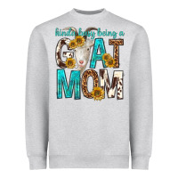 Heather Grey kinda busy being a goat mom Heavyweight Sweatshirt - texasbilliewilder