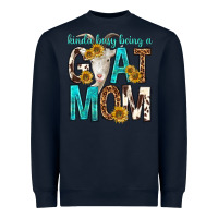 Navy kinda busy being a goat mom Heavyweight Sweatshirt - texasbilliewilder