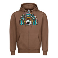 Chestnut soccer rainbow Zipper Hoodie - Artiststas