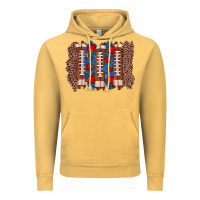 Vintage Mustard football brushstroke Vintage Hoodie - Zillion Design Studio