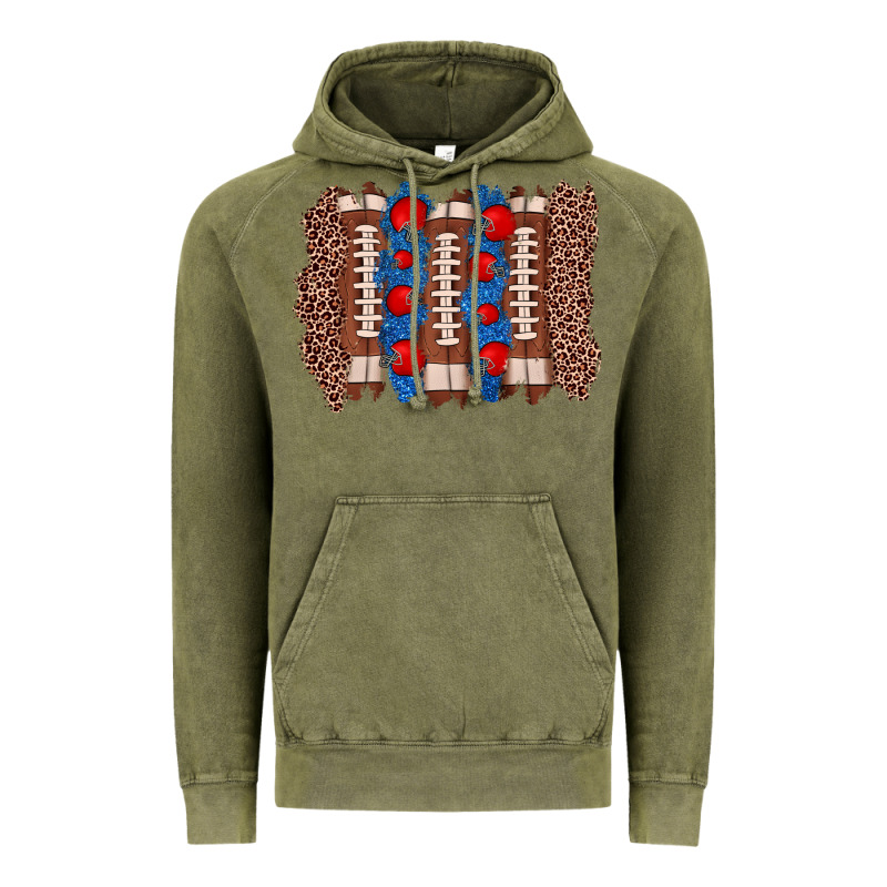 Football Brushstroke Vintage Hoodie by Zillion Design Studio | Teevron