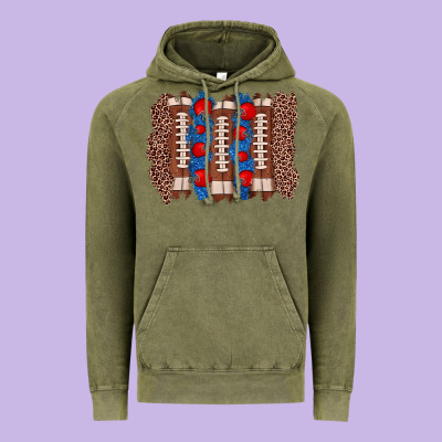 Football Brushstroke Vintage Hoodie Designed By Zillion Design Studio