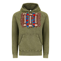 Vintage Olive football brushstroke Vintage Hoodie - Zillion Design Studio