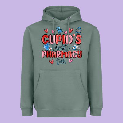 Cupid's Favorite Pharmacy Tech Heavyweight Hoodie Designed By Maliassmallbusiness