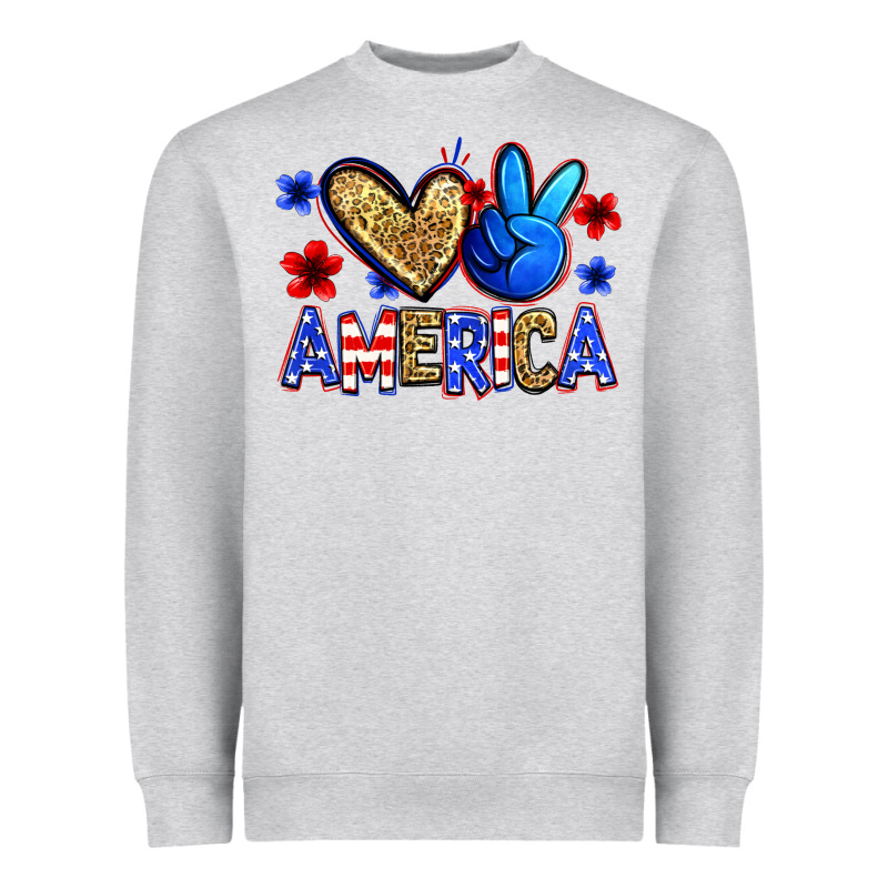 Peace Love America Heavyweight Sweatshirt by Zillion Design Studio | Teevron