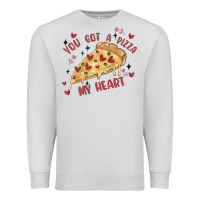 Dove Grey you got a pizza my heart Premium Sweatshirt - MaliasSmallBusiness