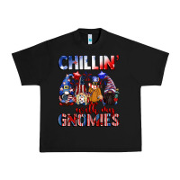 Black Chillin' with my gnomies 4th of July Urban Heavy Tee - CowGirlArtShop