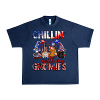 Navy Chillin' with my gnomies 4th of July Urban Heavy Tee - CowGirlArtShop