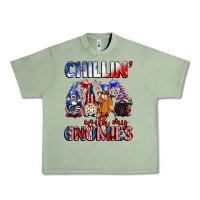 Oil Green Chillin' with my gnomies 4th of July Urban Heavy Tee - CowGirlArtShop
