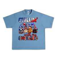 Pebble Blue Chillin' with my gnomies 4th of July Urban Heavy Tee - CowGirlArtShop