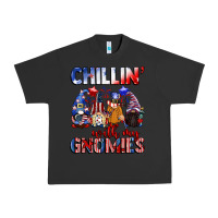 Pigment Black Chillin' with my gnomies 4th of July Urban Heavy Tee - CowGirlArtShop