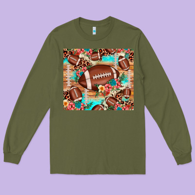 Football Leopard Cowhide Long Sleeve Tee Designed By Jahusdesignshop