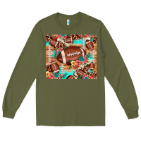 Army Green football leopard cowhide Long Sleeve Tee - JahusDesignShop