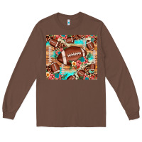 Chestnut football leopard cowhide Long Sleeve Tee - JahusDesignShop