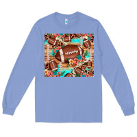 Colony Blue football leopard cowhide Long Sleeve Tee - JahusDesignShop