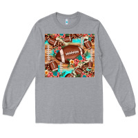 Heather Grey football leopard cowhide Long Sleeve Tee - JahusDesignShop